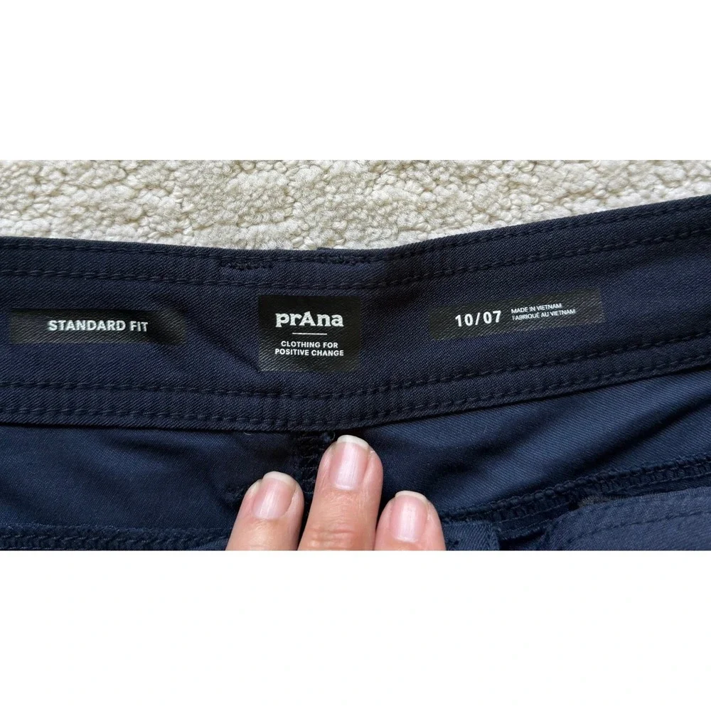 Prana Standard Fit Navy Utility Shorts Womens Size 10 Outdoors Hiking Gorpcore - Picture 3 of 9
